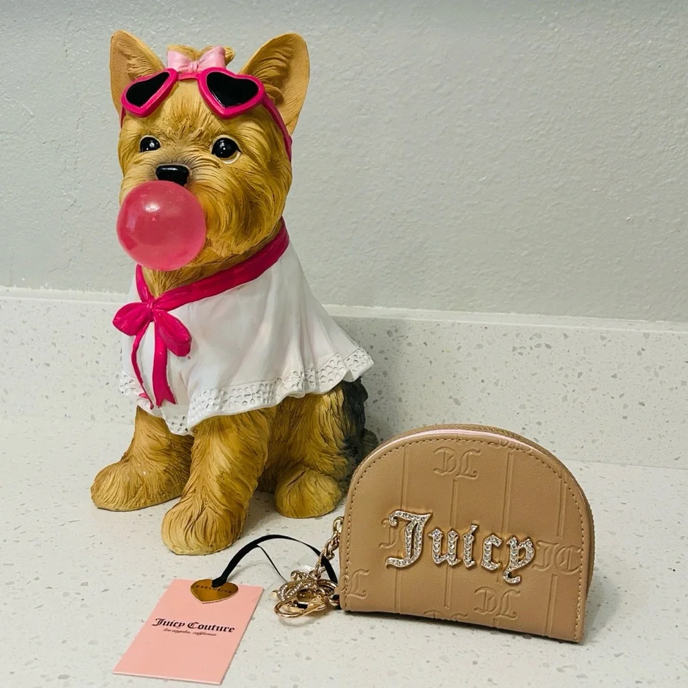 🪞Juicy Couture Drama Queen Mirror Wallet Pecan NWT💎